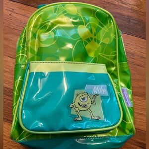 Disney Pixar Monsters, Inc. Mike Wazowski Green and Blue Kids Mini Backpack